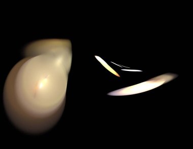 Siyah Renk Üzerine Bir Dijital Fraktal Resmi