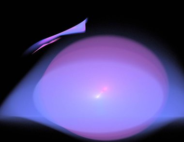 Siyah Renk Üzerine Bir Dijital Fraktal Resmi