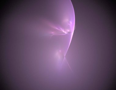 Siyah Renk Üzerine Bir Dijital Fraktal Resmi