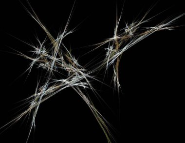 Siyah Renk Üzerine Bir Dijital Fraktal Resmi