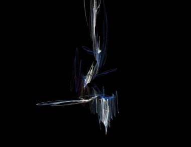 Siyah Renk Üzerine Bir Dijital Fraktal Resmi