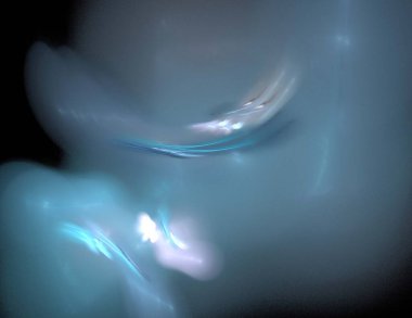 Siyah Renk Üzerine Bir Dijital Fraktal Resmi