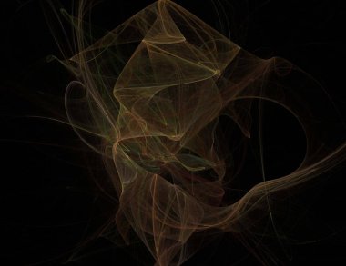 Siyah Renk Üzerine Bir Dijital Fraktal Resmi