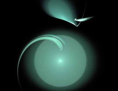 Siyah Renk Üzerine Bir Dijital Fraktal Resmi