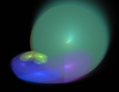 Siyah Renk Üzerine Bir Dijital Fraktal Resmi