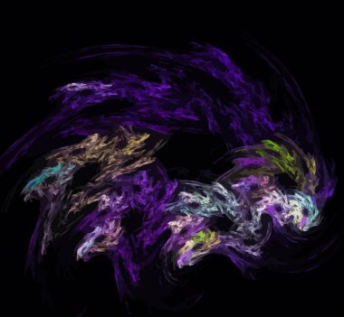 Dijital fraktal ile çok renkli bir çizimi