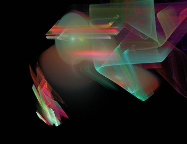 Siyah Renk Üzerine Bir Dijital Fraktal Resmi