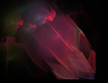 Siyah Renk Üzerine Bir Dijital Fraktal Resmi