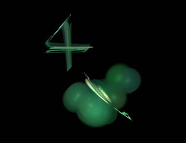 Siyah Renk Üzerine Bir Dijital Fraktal Resmi