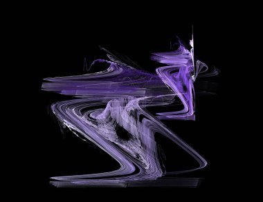 Siyah Renk Üzerine Bir Dijital Fraktal Resmi