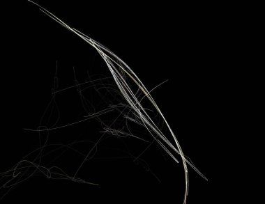 Siyah Renk Üzerine Bir Dijital Fraktal Resmi