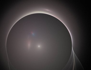 Siyah Renk Üzerine Bir Dijital Fraktal Resmi