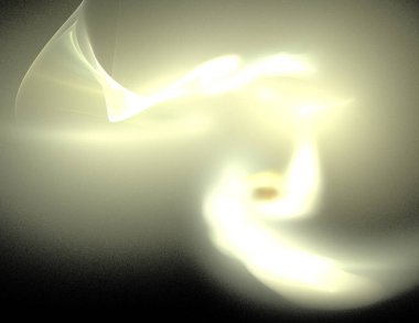 Siyah Renk Üzerine Bir Dijital Fraktal Resmi