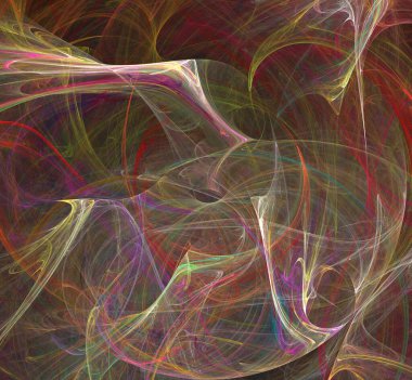 Dijital fraktal resimlerinden birinin resmi