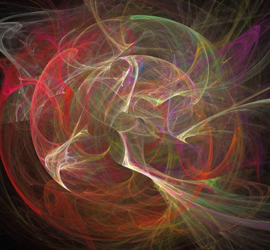 Dijital fraktal resimlerinden birinin resmi