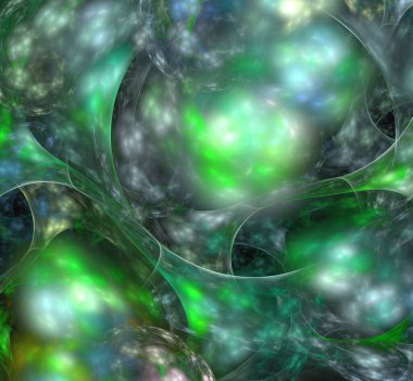 Dijital fraktal resimlerinden birinin resmi