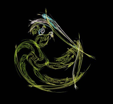 Dijital fraktal resimlerinden birinin resmi