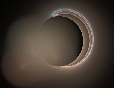 Siyah Renk Üzerine Bir Dijital Fraktal Resmi