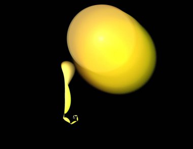 Siyah Renk Üzerine Bir Dijital Fraktal Resmi