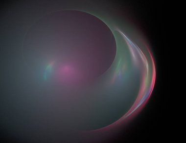 Siyah Renk Üzerine Bir Dijital Fraktal Resmi