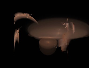 Siyah Renk Üzerine Bir Dijital Fraktal Resmi