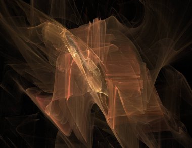 Siyah Renk Üzerine Bir Dijital Fraktal Resmi