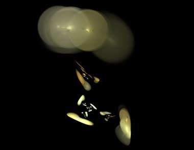 Siyah Renk Üzerine Bir Dijital Fraktal Resmi