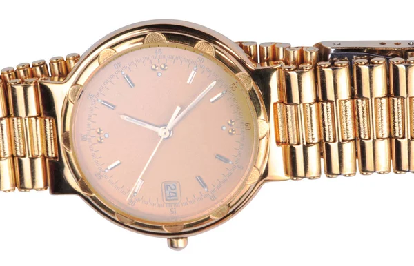 Relojes Chapados Oro Aislados — Foto de Stock