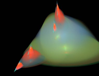 Siyah Renk Üzerine Bir Dijital Fraktal Resmi