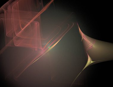 Siyah Renk Üzerine Bir Dijital Fraktal Resmi