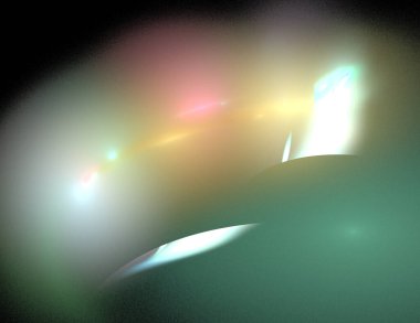 Siyah Renk Üzerine Bir Dijital Fraktal Resmi