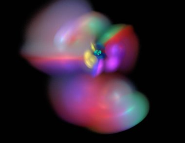 Siyah Renk Üzerine Bir Dijital Fraktal Resmi