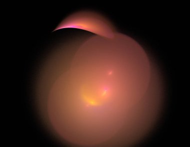 Siyah Renk Üzerine Bir Dijital Fraktal Resmi