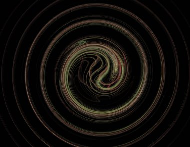 Siyah Renk Üzerine Bir Dijital Fraktal Resmi