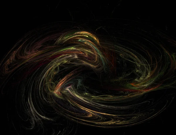 Bild Eines Digitalen Fraktals Auf Schwarzer Farbe — Stockfoto