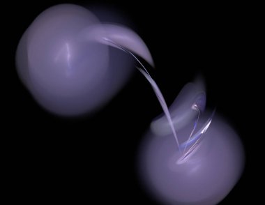 Siyah Renk Üzerine Bir Dijital Fraktal Resmi