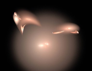 Siyah Renk Üzerine Bir Dijital Fraktal Resmi