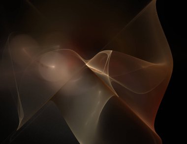 Siyah Renk Üzerine Bir Dijital Fraktal Resmi