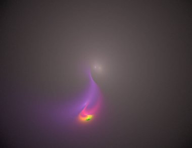 Siyah Renk Üzerine Bir Dijital Fraktal Resmi