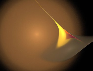 Siyah Renk Üzerine Bir Dijital Fraktal Resmi