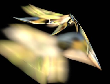 Siyah Renk Üzerine Bir Dijital Fraktal Resmi