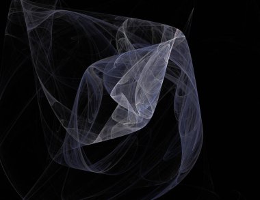 Siyah Renk Üzerine Bir Dijital Fraktal Resmi