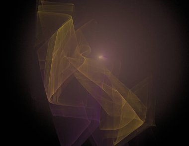 Siyah Renk Üzerine Bir Dijital Fraktal Resmi