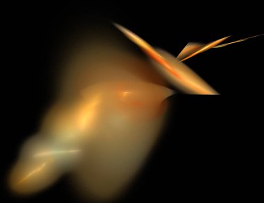 Siyah Renk Üzerine Bir Dijital Fraktal Resmi