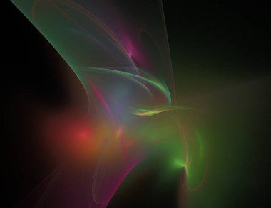 Siyah Renk Üzerine Bir Dijital Fraktal Resmi