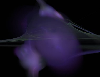 Siyah Renk Üzerine Bir Dijital Fraktal Resmi