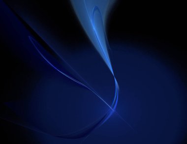 Siyah Renk Üzerine Bir Dijital Fraktal Resmi