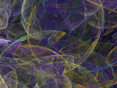 Siyah Renk Üzerine Bir Dijital Fraktal Resmi