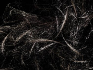 Siyah Renk Üzerine Bir Dijital Fraktal Resmi