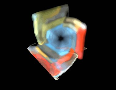 Dijital fraktal ile çok renkli bir çizimi